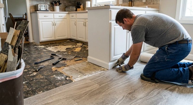 Linoleum Flooring Replacement in Crofton, MD
